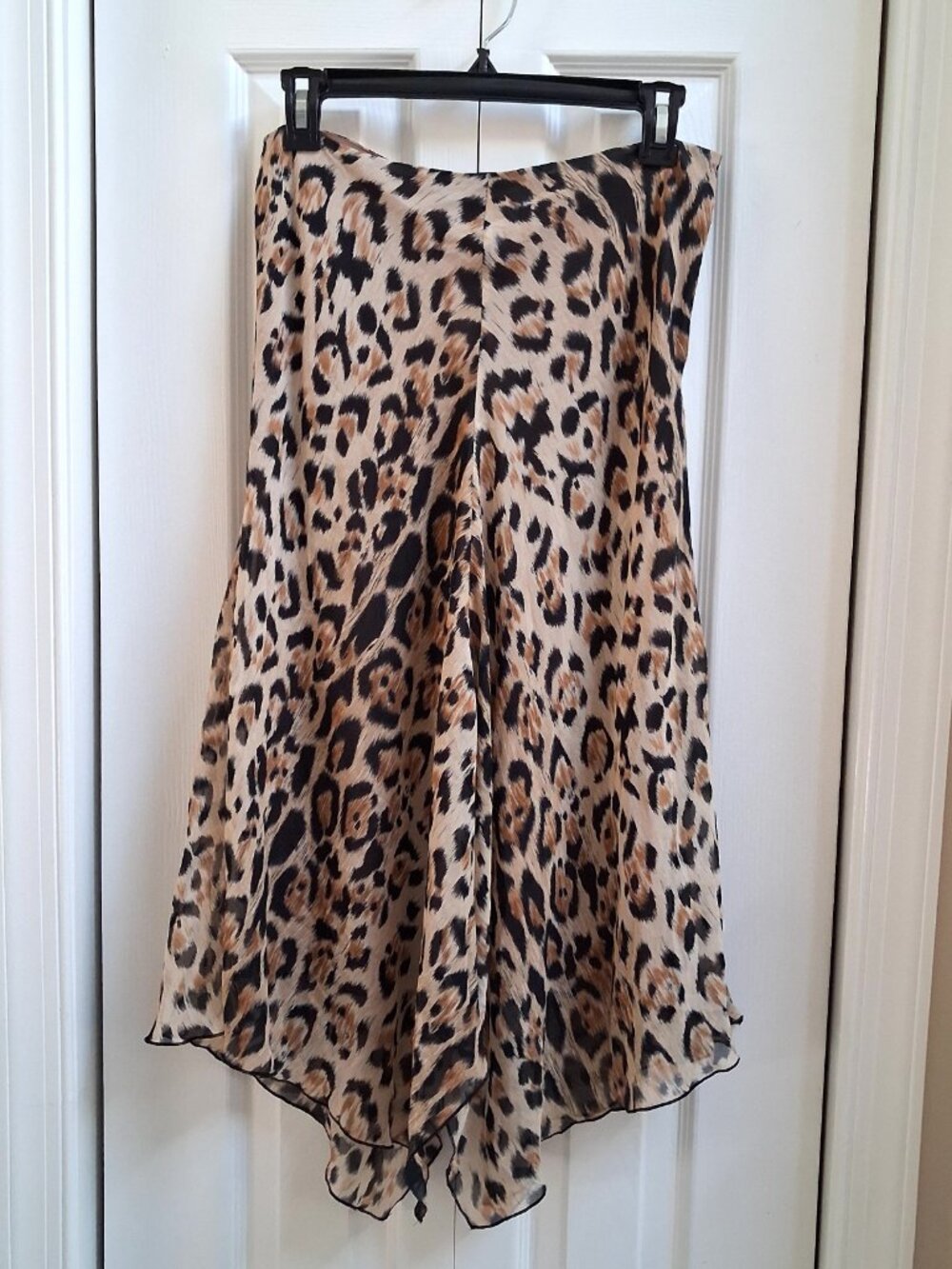 NWT THE LIMITED Y2K Leopard Print Asymmetrical Hem Midi Skirt sz 10